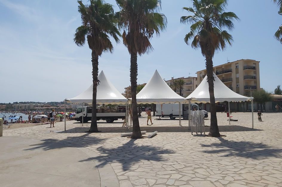 Alquiler de carpa pagoda para un evento de boda